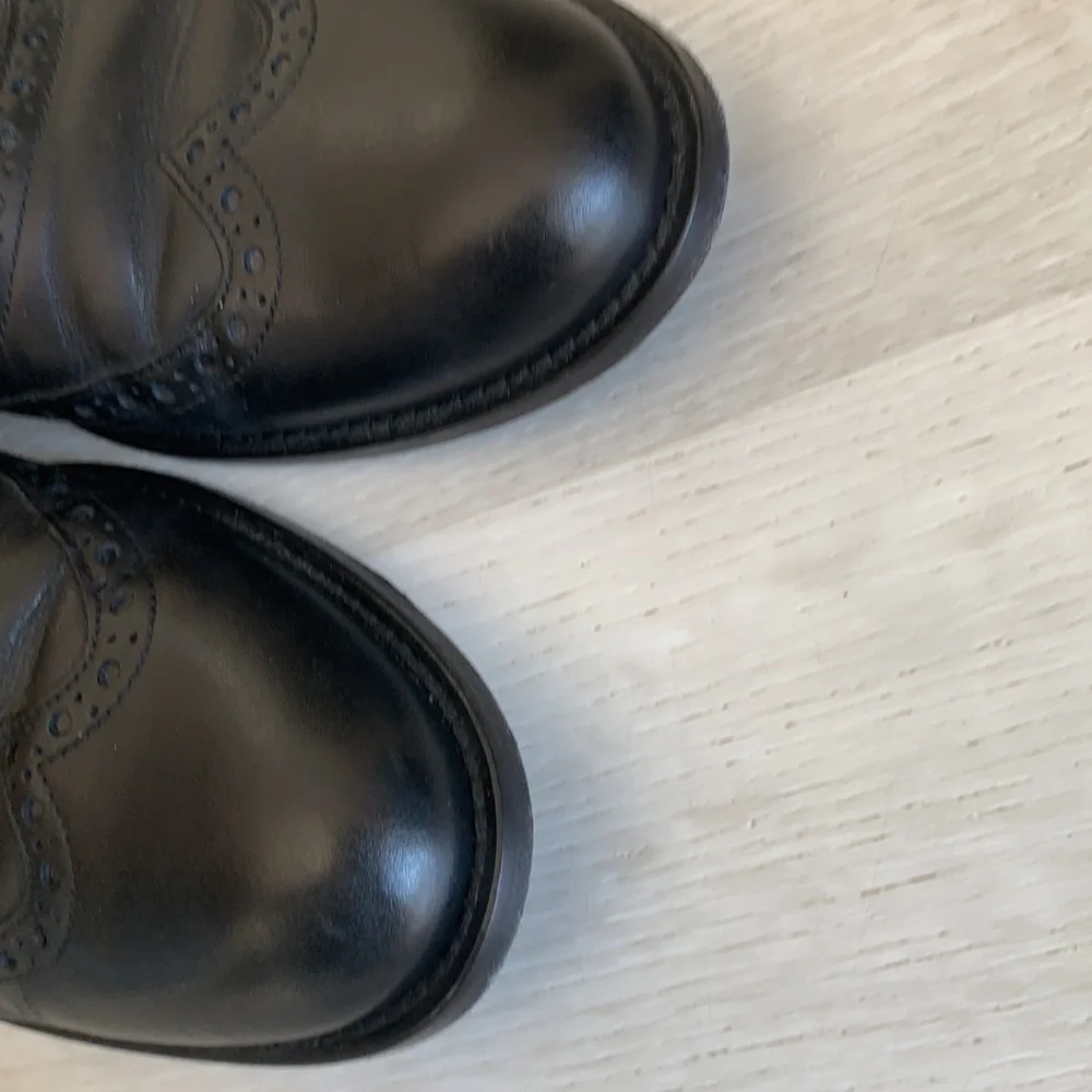 Bruno Magli Black Wingtip Alvar Shoes leather‎